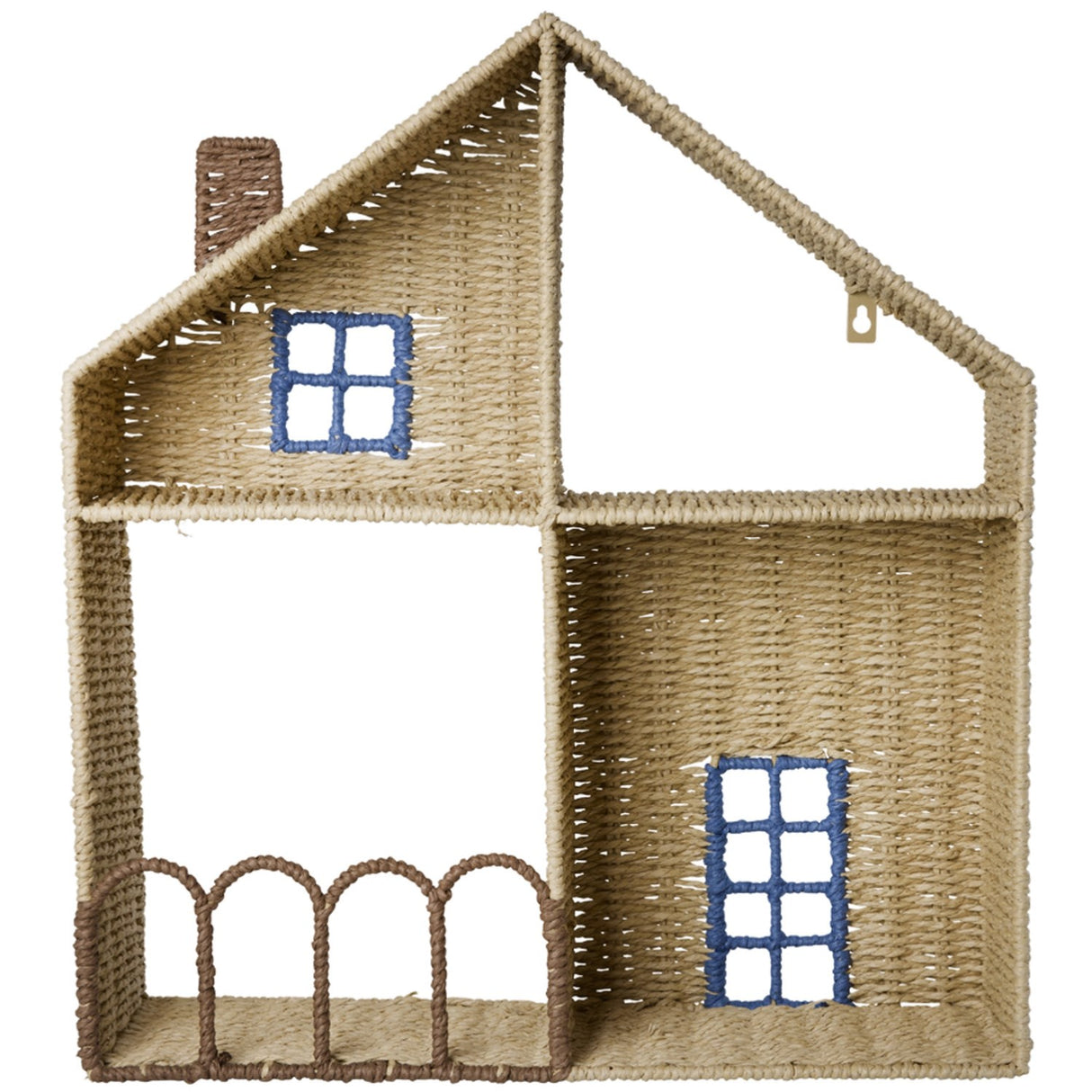 Rice Paper Rope Hylla In House Shape Med Blue Details
