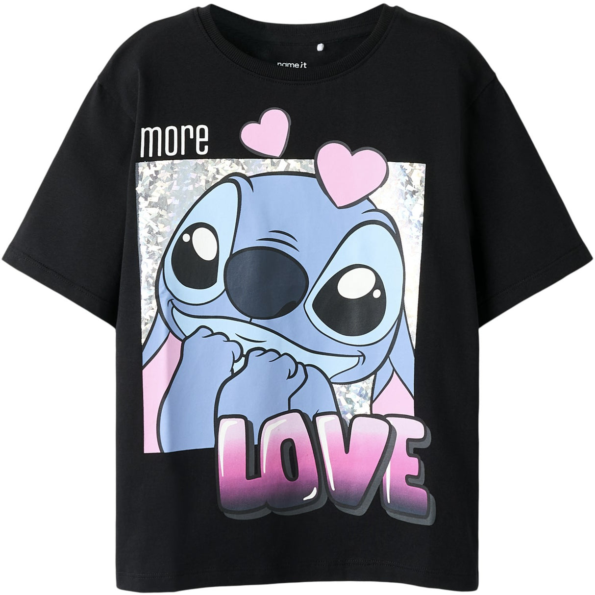 Name It Black Nkffora Stitch Ss Nreg Topp Box Noos Wdi
