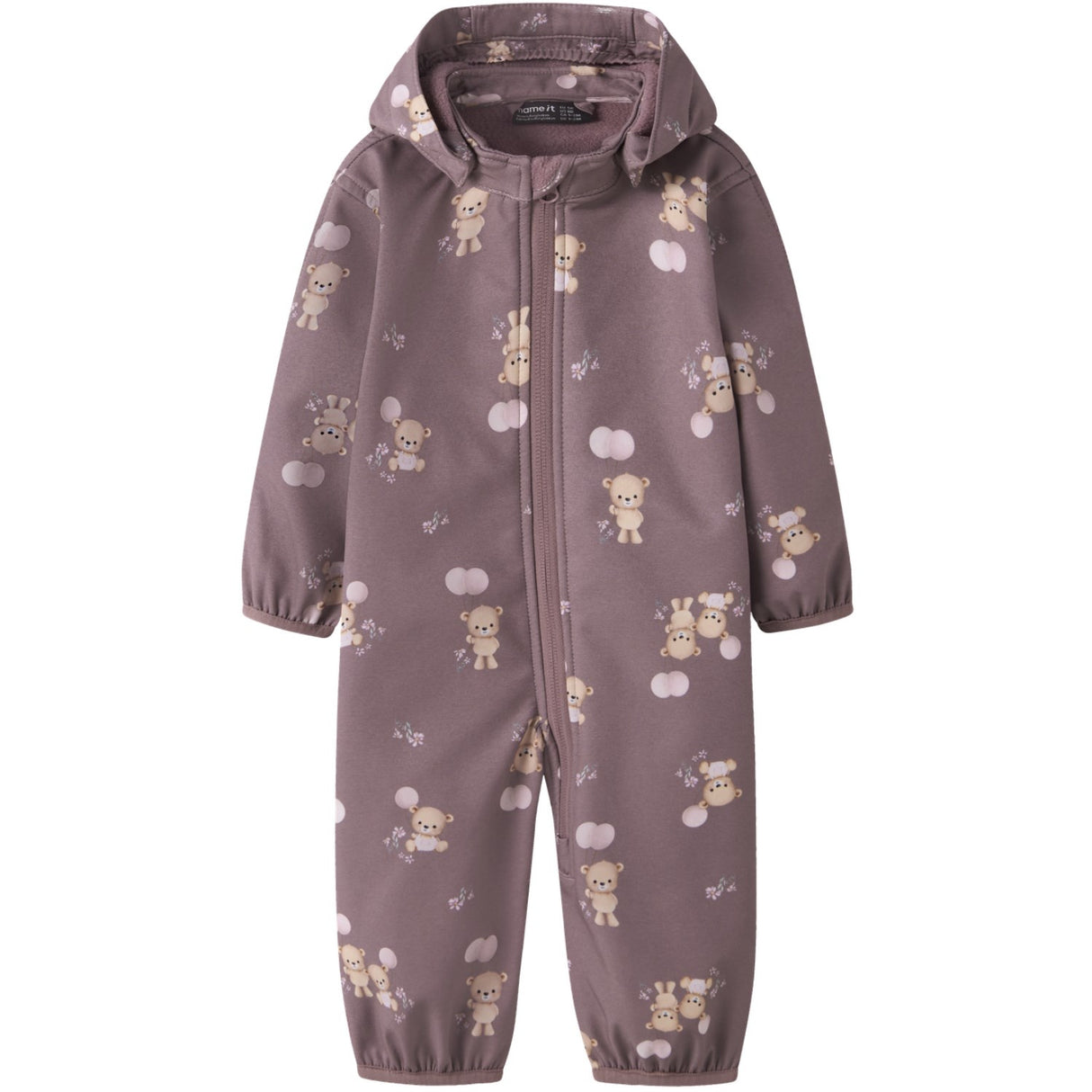 Name It Wistful Mauve Balloon Teddy Nbfalfa08 Softshell Dräkt AOP Fo