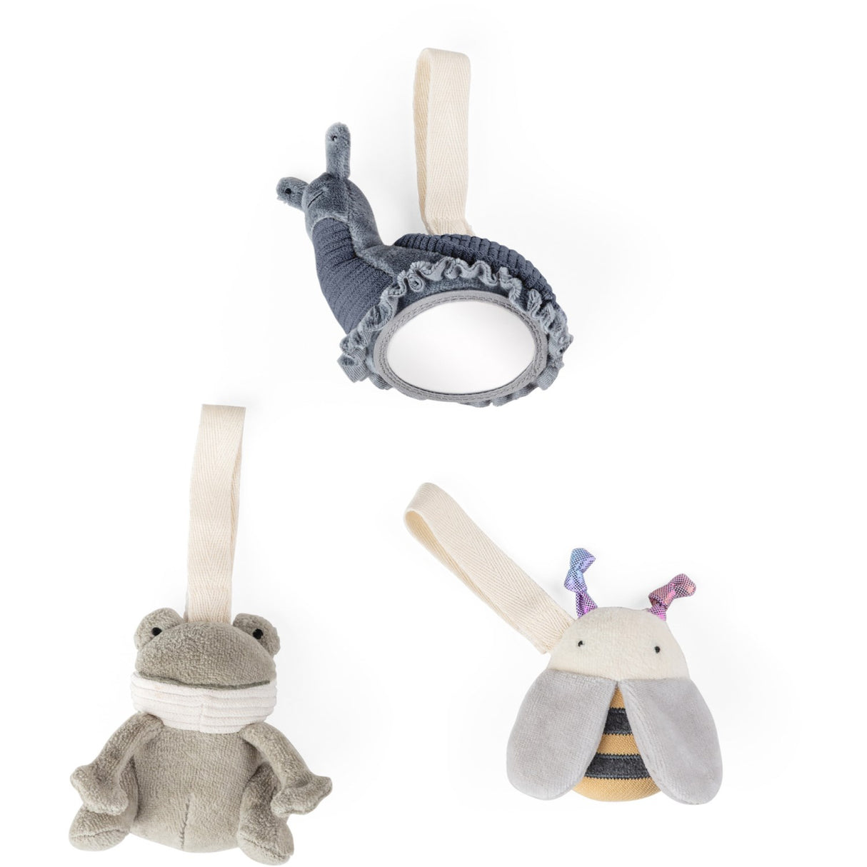 Sebra Green Frog/Bee/Snail Activity Toys 3-Pack