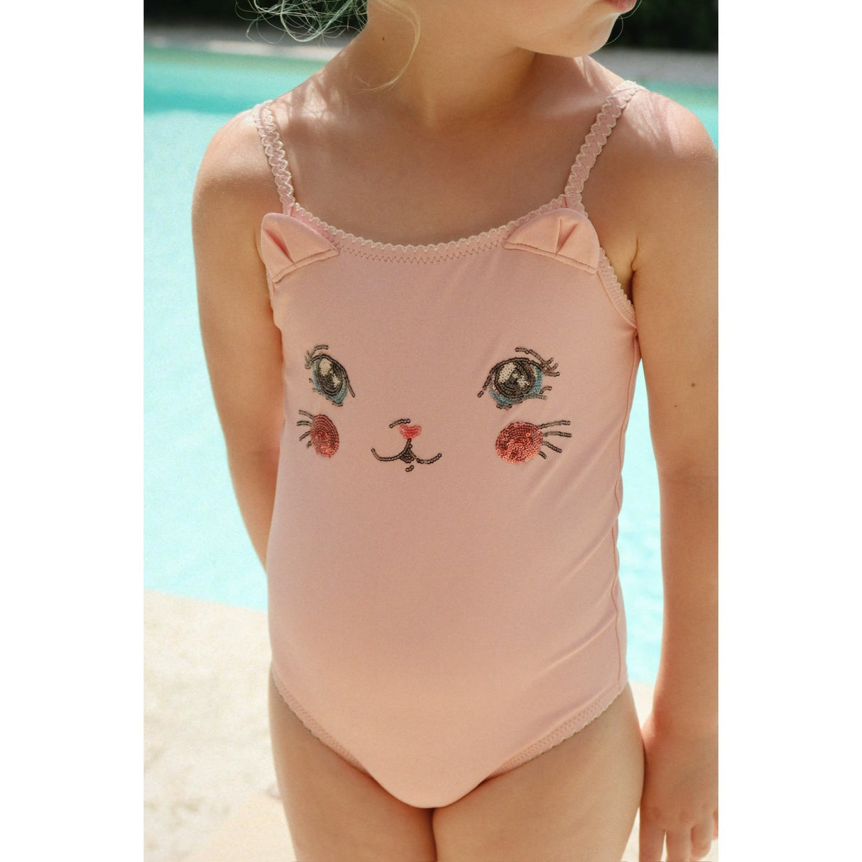 Konges Sløjd Powder Pink Kitty Baddräkt Grs