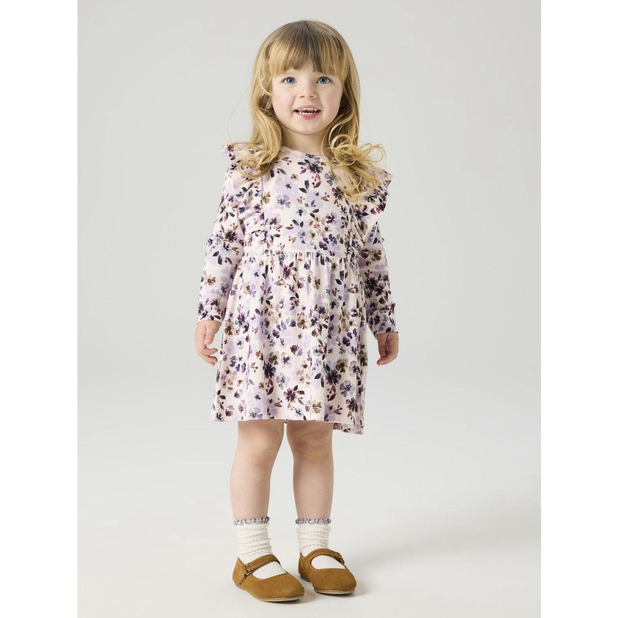 Name It Calcite Grape Compote/Shopping Bag Nmfkayla Ls Klänning Xnoos