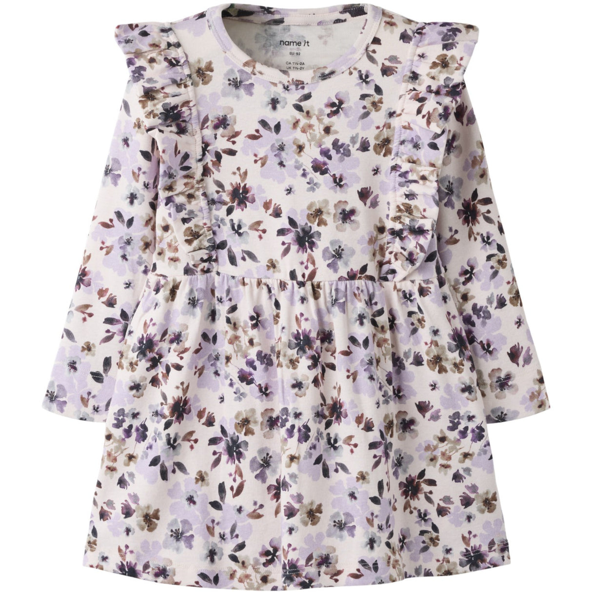 Name It Calcite Grape Compote/Shopping Bag Nmfkayla Ls Klänning Xnoos