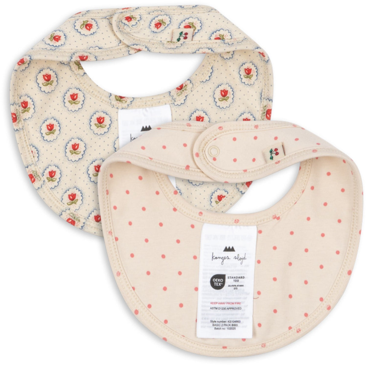 Konges Sløjd Pirouette Dot Basic 2 Pack Haklapp
