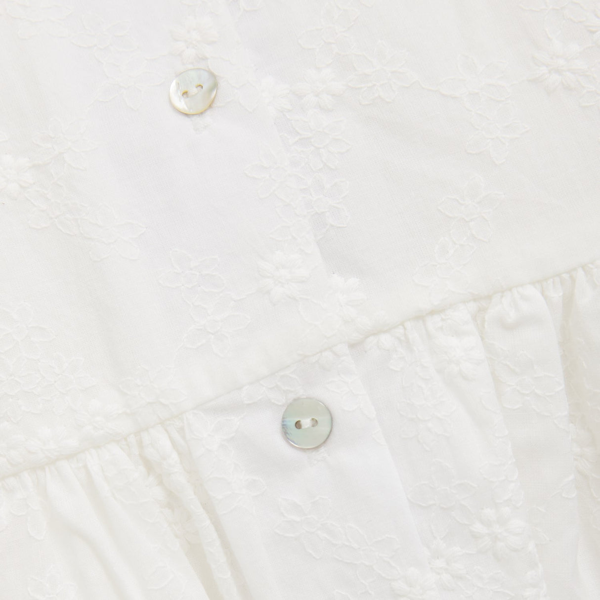 Huttelihut Antique White Klänning Ss Embroidery