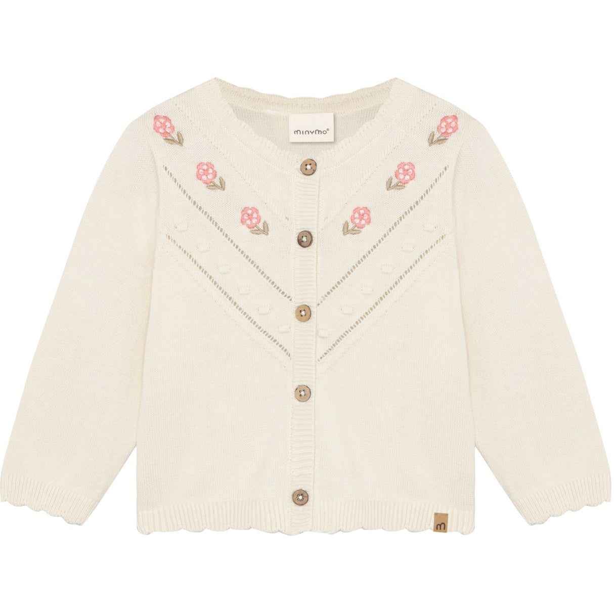 Minymo Vanilla Ice Cardigan Stickad