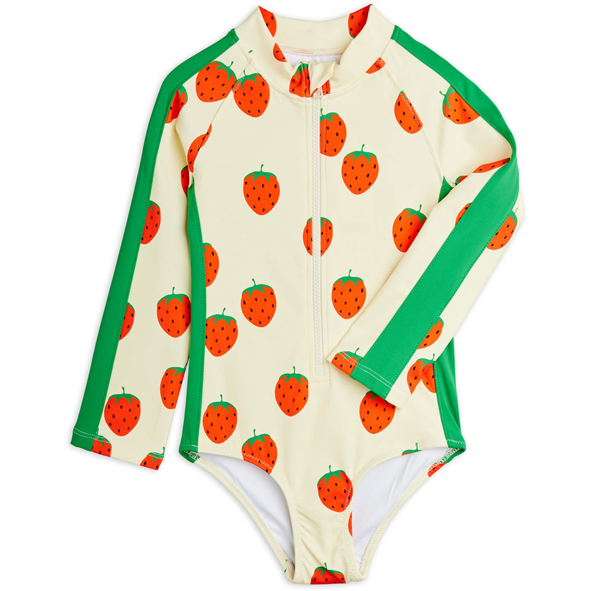 Mini Rodini Off-white Strawberries AOP Ls Uv Baddräkt