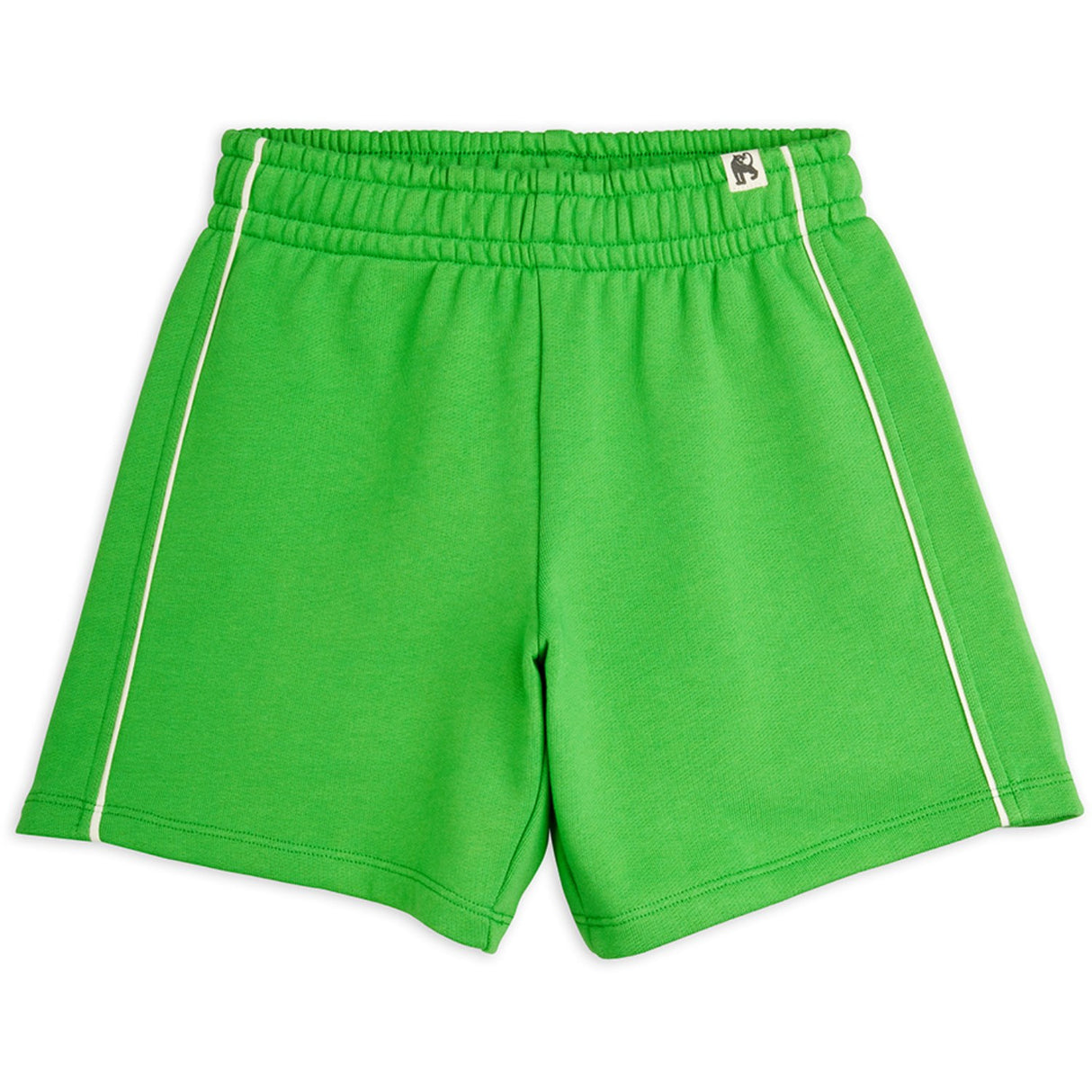 Mini Rodini Green Plain Piping Sweatshorts