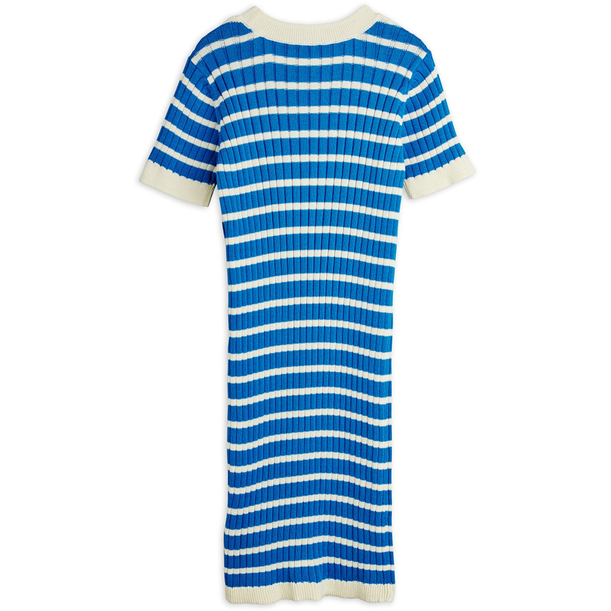 Mini Rodini Blue Ritzratz Patch Rib Stickad Stripe Ss Klänning