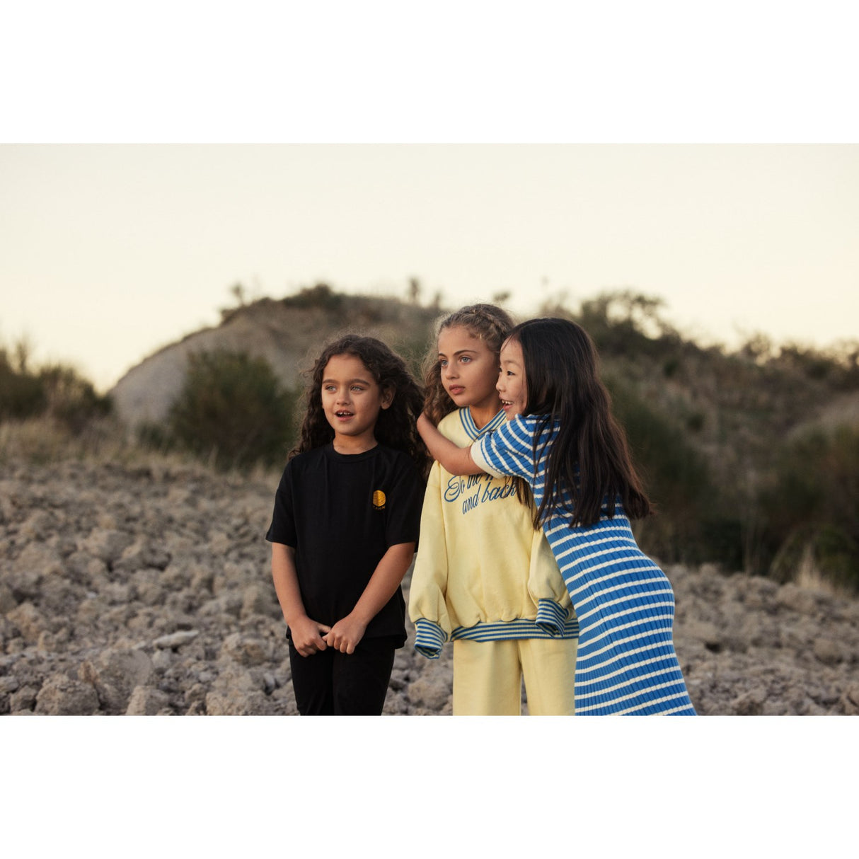 Mini Rodini Yellow To The Moon Emb Sweatshirt