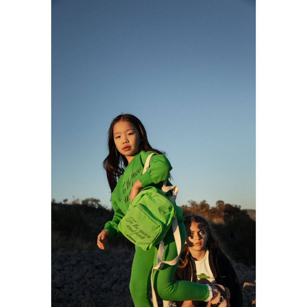 Mini Rodini Green To The Moon Sp Sweatshirt