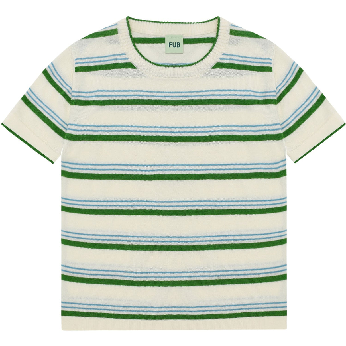 FUB Ecru/Pine Striped T-shirt