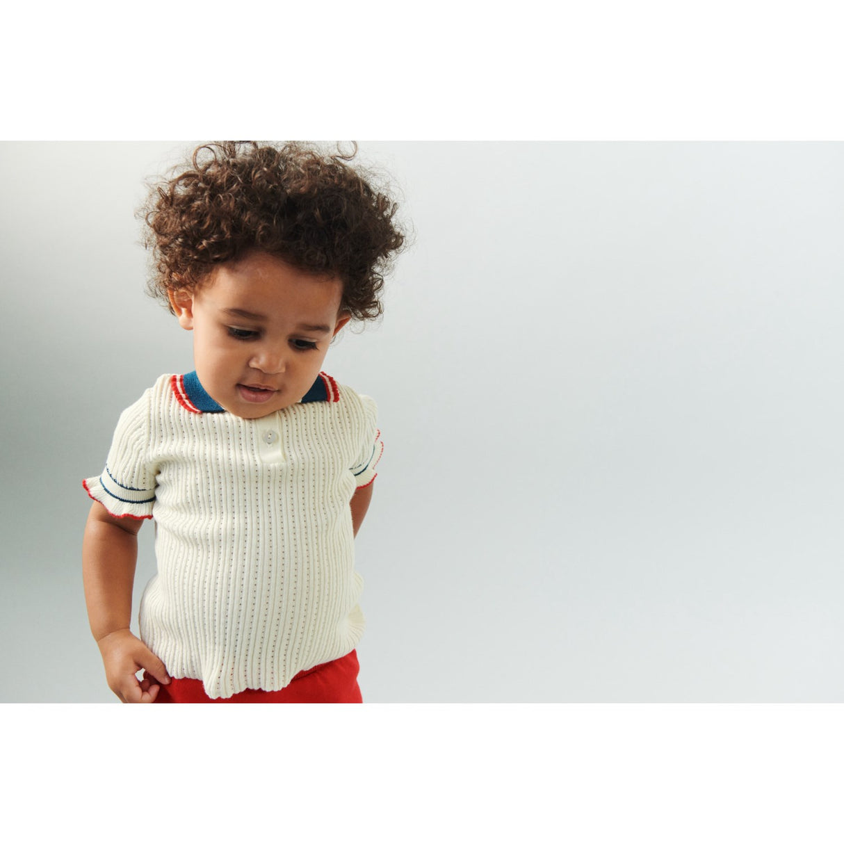 FUB Ecru Pointelle Pikétröja