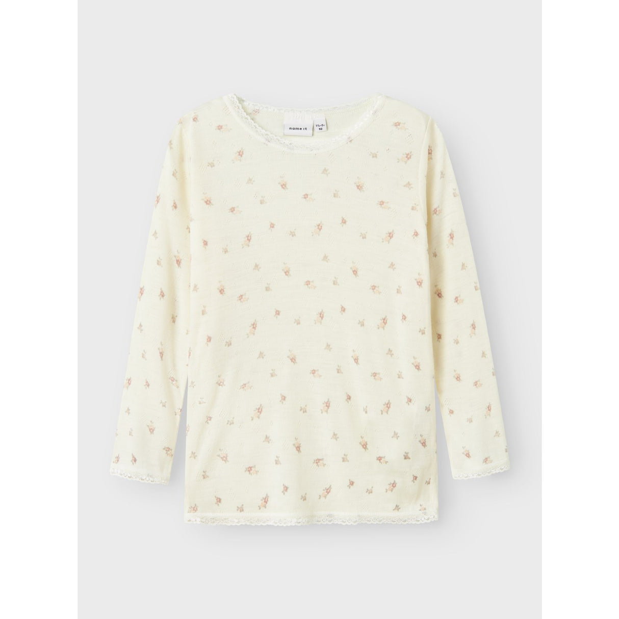 Name It Snow White Small Flowers Nmfwang Ull Needle Ls Topp Noos