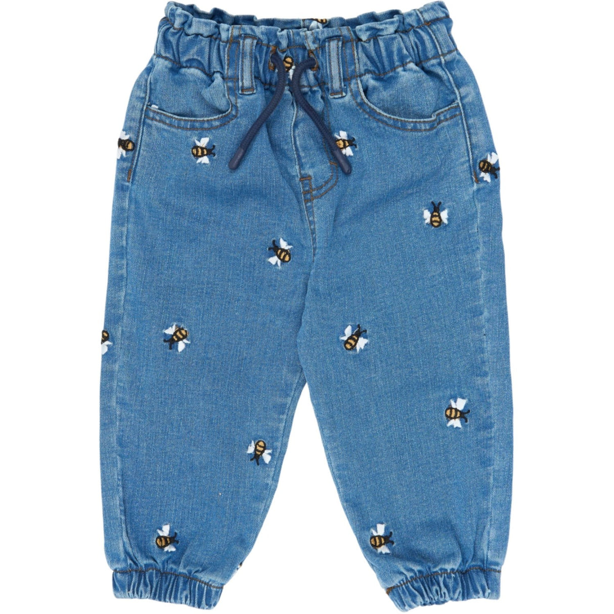 Petit Piao Light Blue Denim Emb Ppjubii Denim Byxor