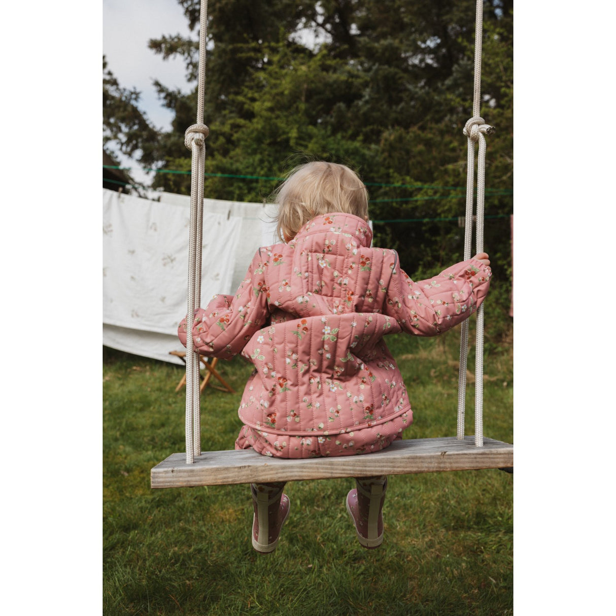 Petit Piao Dusty Rose Strawberry AOP PPEver Thermo Byxor