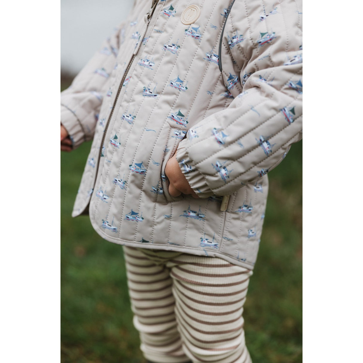 Petit Piao Oxford Tan Boat AOP PPEver Thermo Jacka