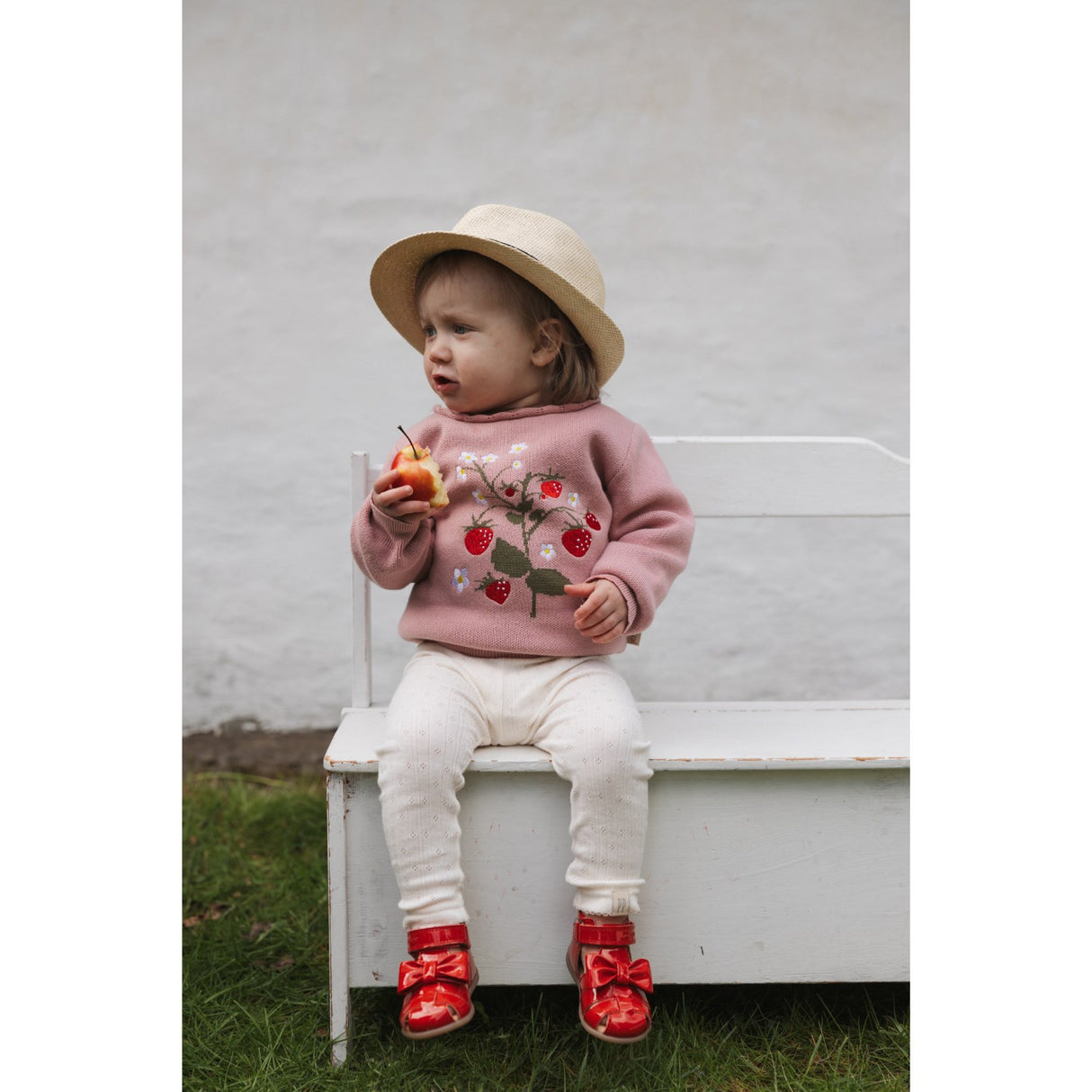 Petit Piao Dusty Rose PPEllen Stickad Pullover