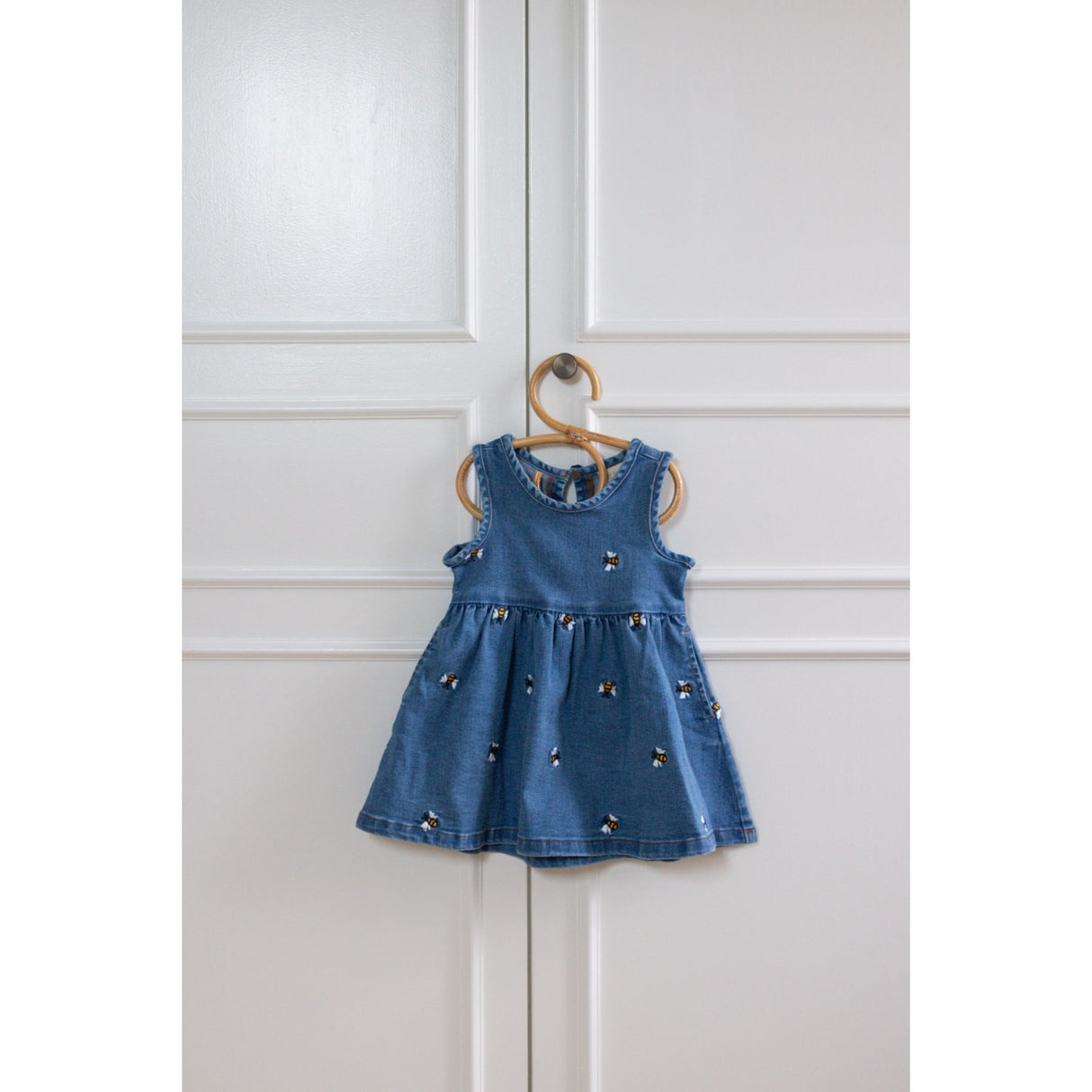 Petit Piao Light Blue Denim Emb Ppjubii S_L Denim Klänning