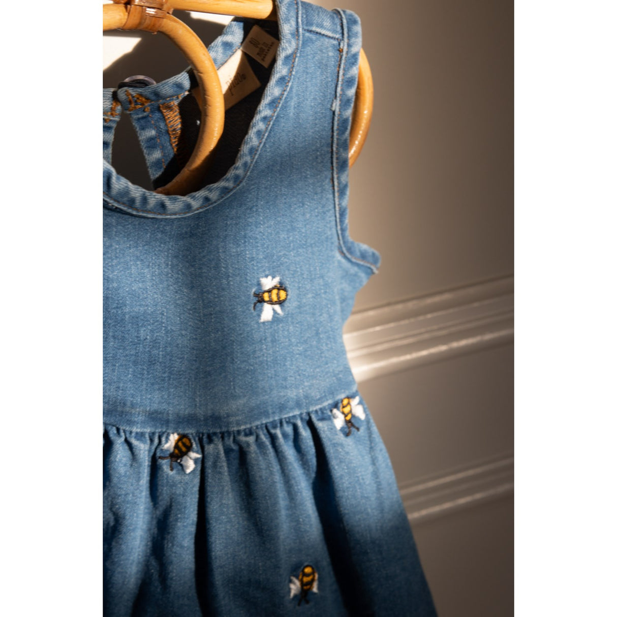 Petit Piao Light Blue Denim Emb Ppjubii S_L Denim Klänning