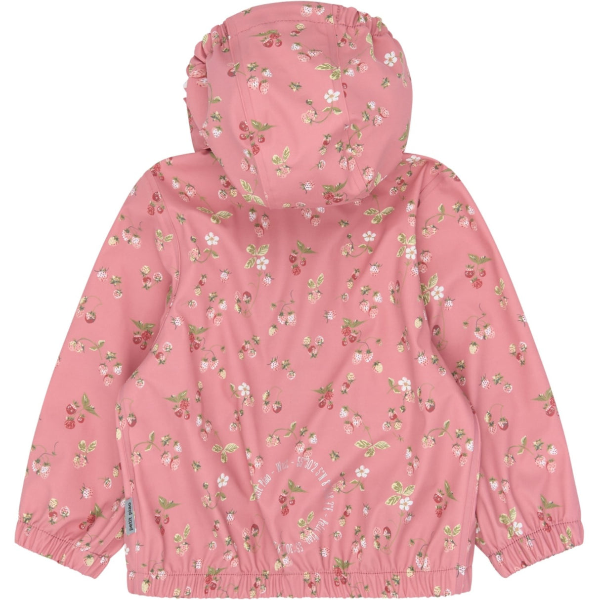 Petit Piao Dusty Rose Strawberry AOP PPDai Regnkläder Sett W. Susp.