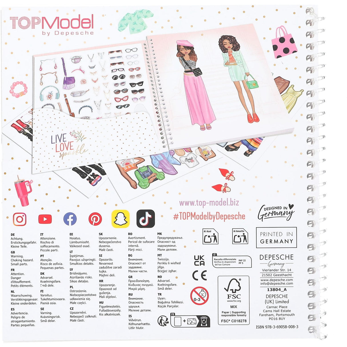 TOPModel Dress Me Up Stickersbog