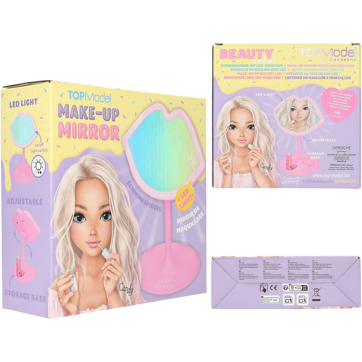 TOPModel Candy Glam Make-Up Spegel M/LED