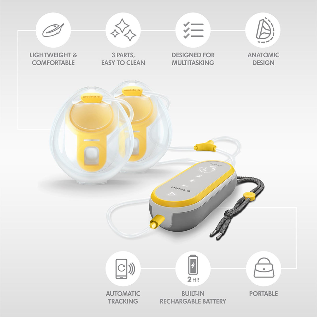 medela Freestyle Hands-Free Dubbel Elektrisk Bröstpump