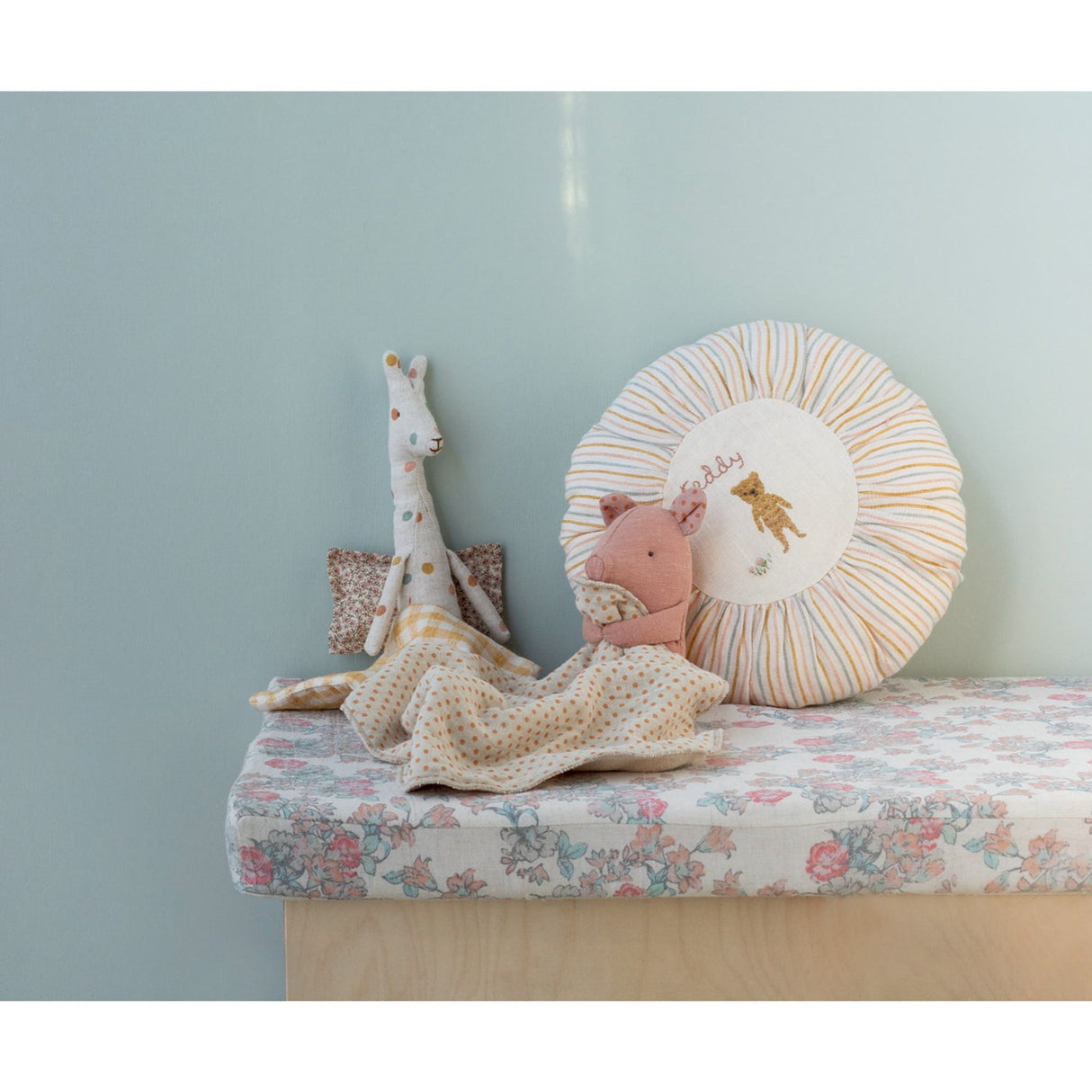 Maileg Lullaby Friends, Gris, Mini - Lyserød