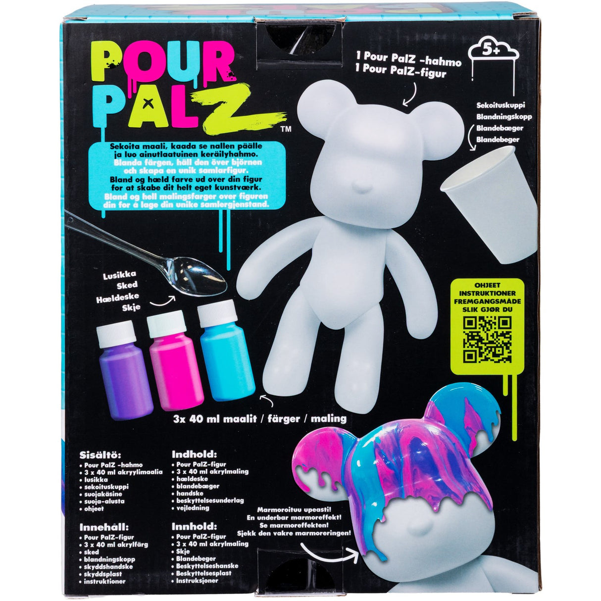 Pour Palz Diy Paint Bear Berry Blast