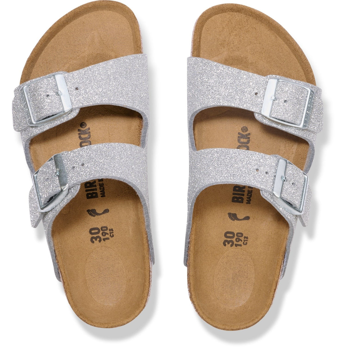 Birkenstock Shiny Glitter Silver Arizona Kids SYN