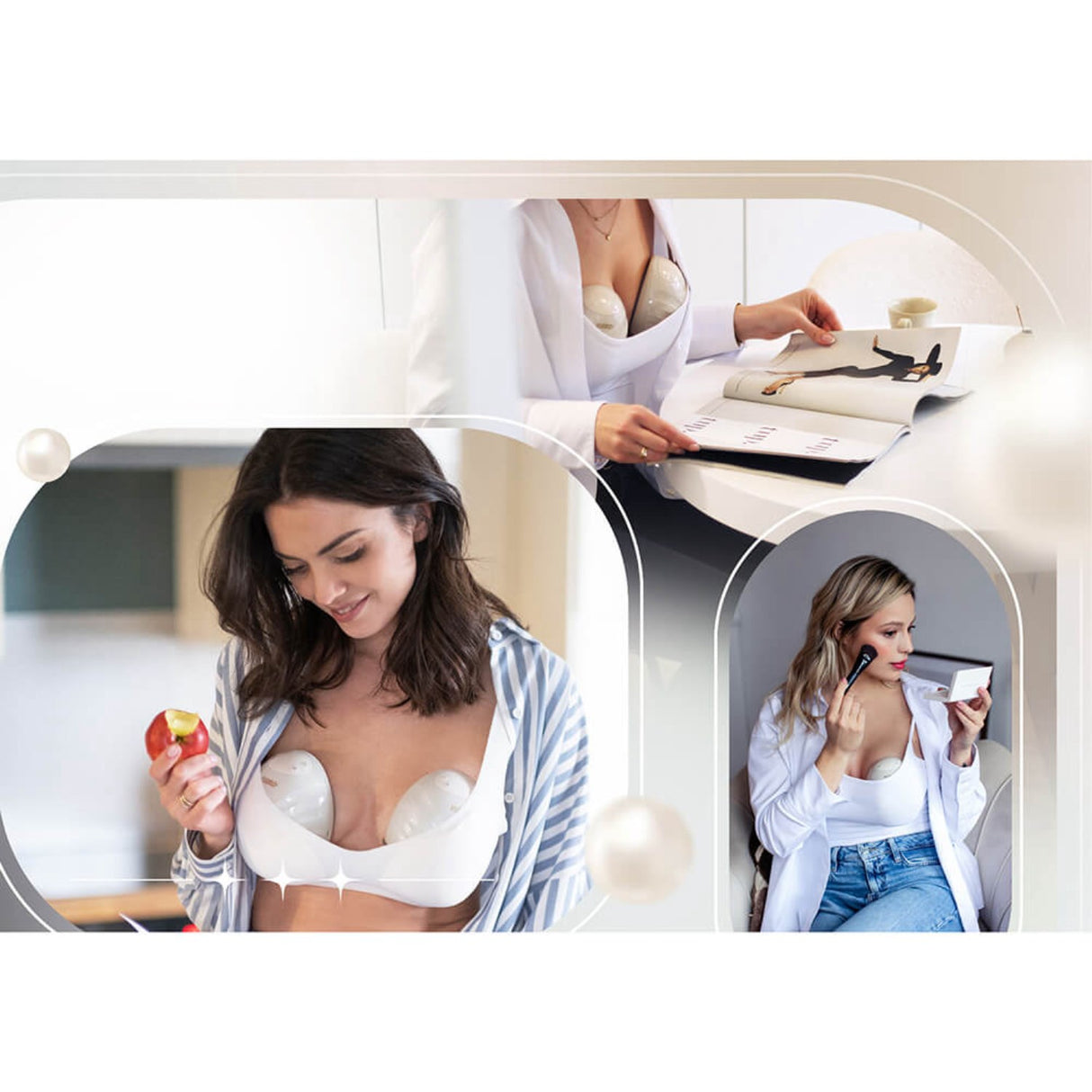 Neno Hvid Bröstpump Perla Håndfri Dubbel