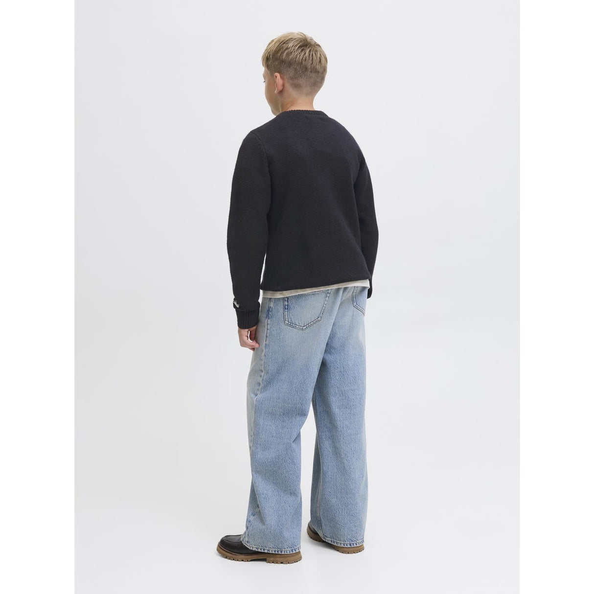 Jack & Jones Junior Black Jornorrebro Stickad Crew Neck Sn Jnr
