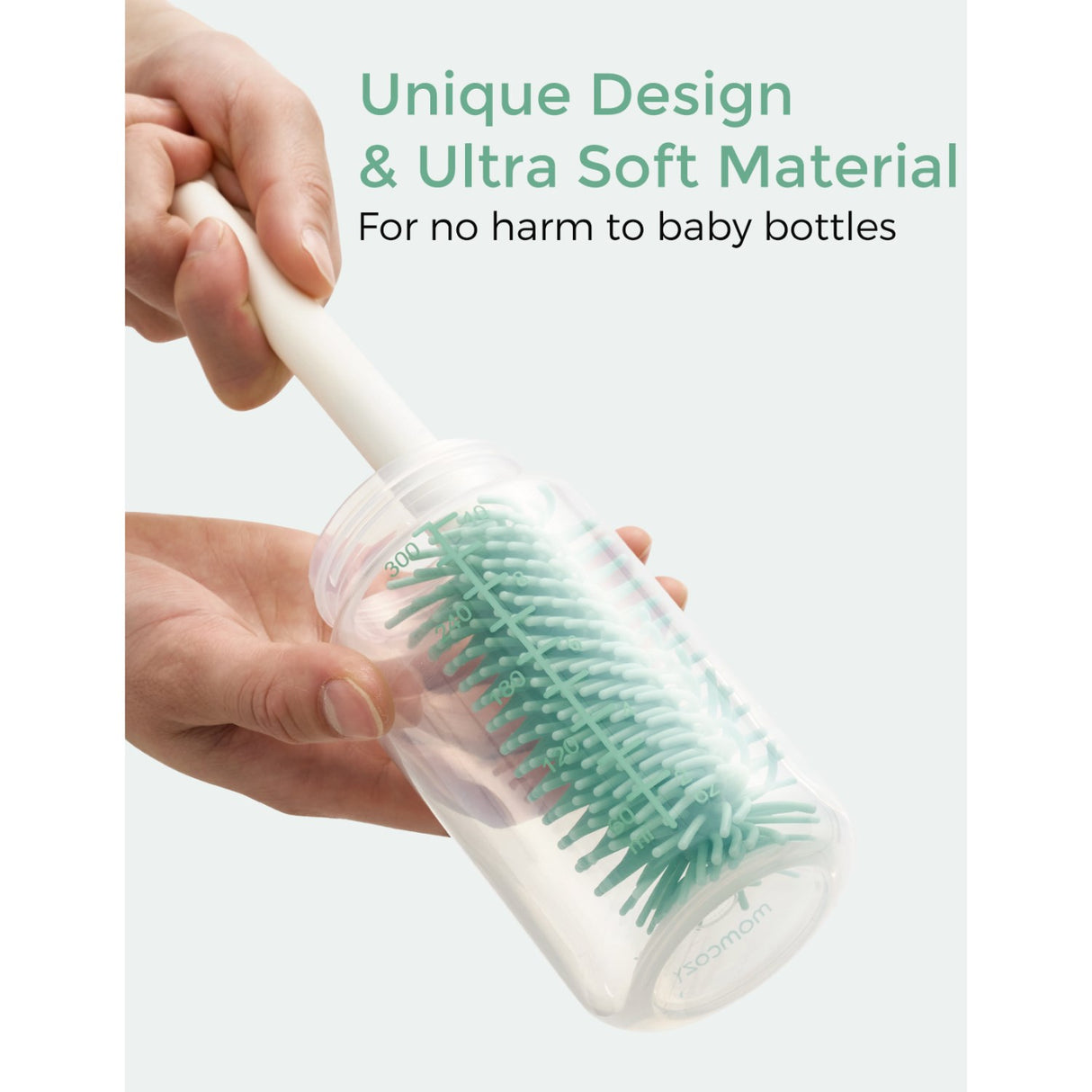 Momcozy Green 7 In 1 Baby Flaska Brush Sett