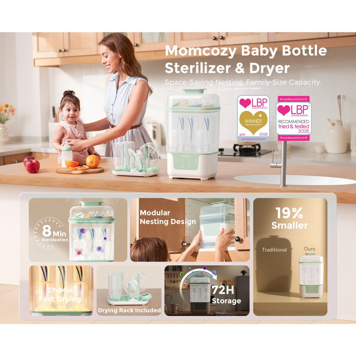 Momcozy BS04 4-in-1 Flaska Sterilizer And Dryer