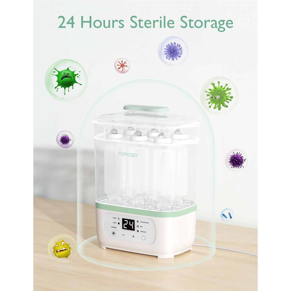 Momcozy 8-in-1 Electric Steam Baby Flaska Sterilizer