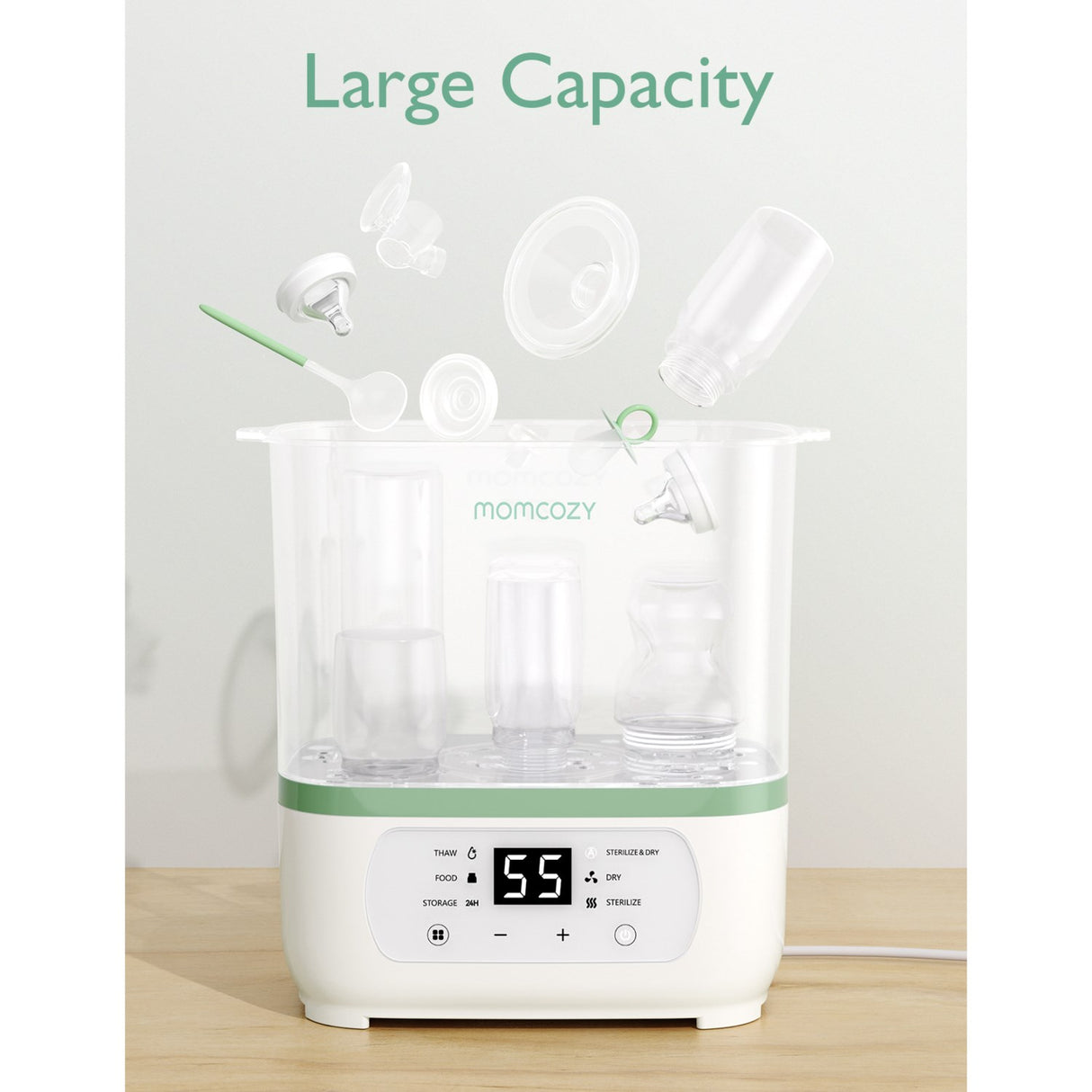 Momcozy 8-in-1 Electric Steam Baby Flaska Sterilizer