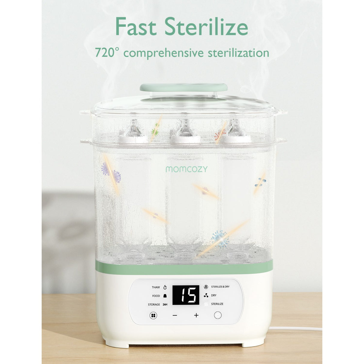 Momcozy 8-in-1 Electric Steam Baby Flaska Sterilizer