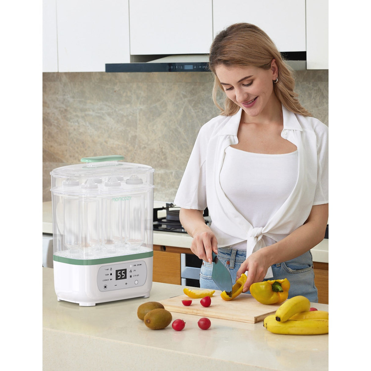 Momcozy 8-in-1 Electric Steam Baby Flaska Sterilizer