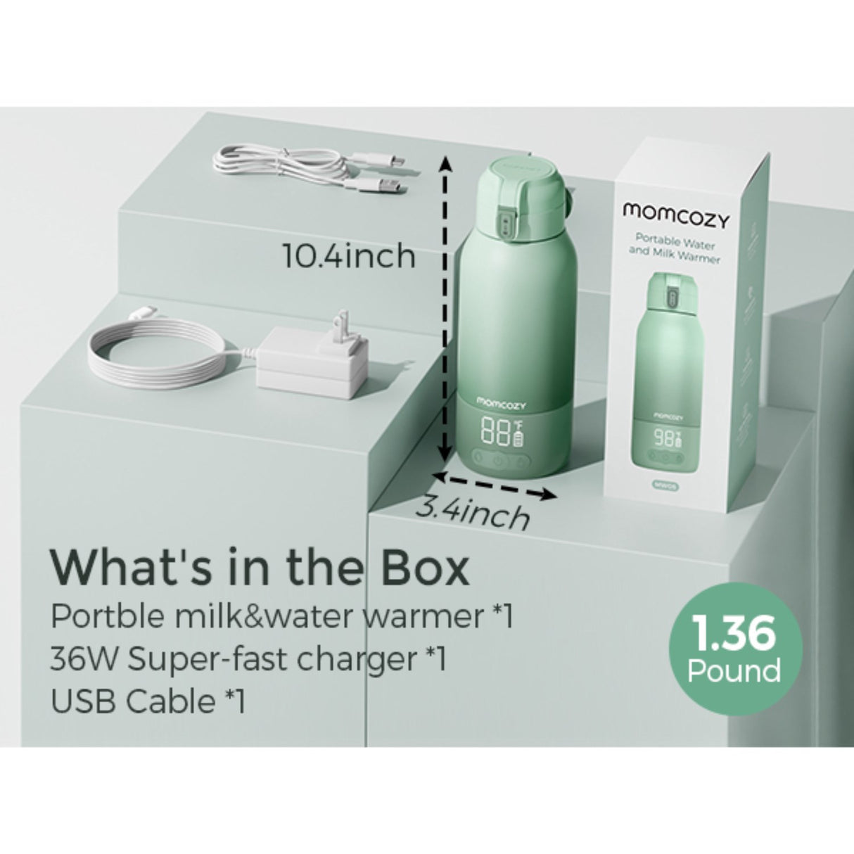 Momcozy Portable Breast Milk & Water Warmer For Travel