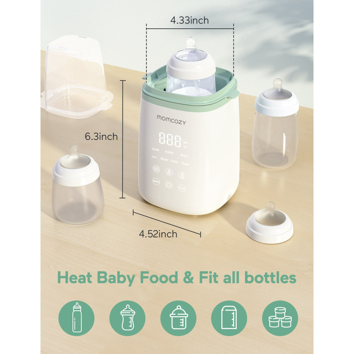 Momcozy MW01 6-in-1 Fast Baby Flaska Warmer