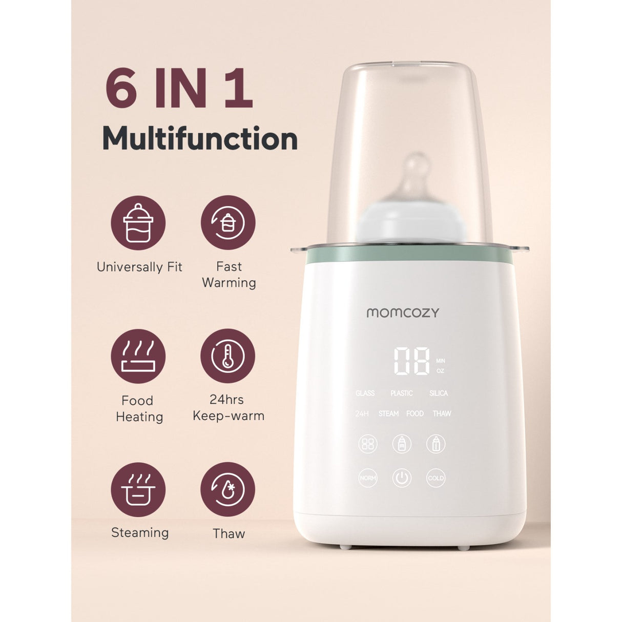 Momcozy MW01 6-in-1 Fast Baby Flaska Warmer
