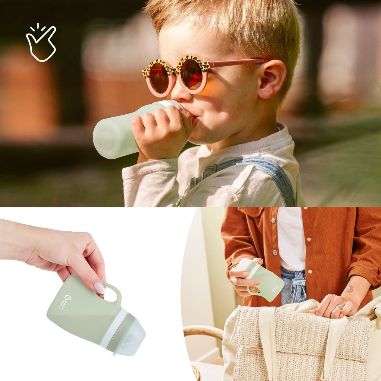 Babymoov Green Silikon Water Flaska