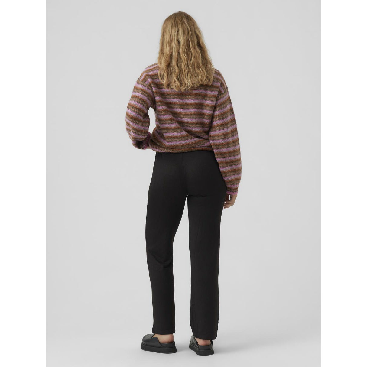 Vero Moda Maternity Black Vmmella Wide Flared Byxor Jrs Noos