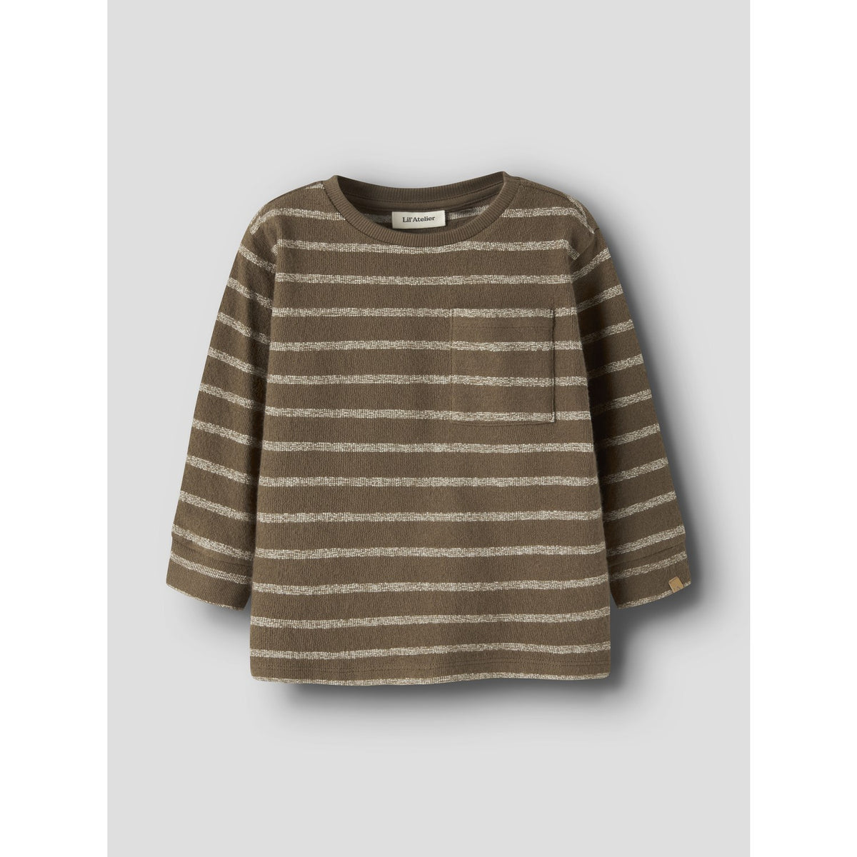 Lil'Atelier Teak Turtledove Nmmoby Ls Loose Topp Lil