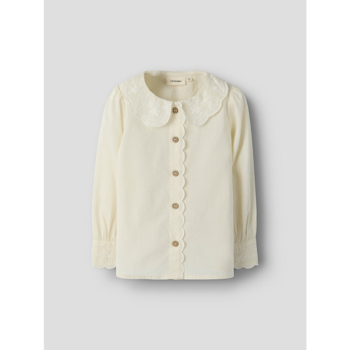 Lil'Atelier Turtledove Nmfola Ls Loose Skjorta Lil