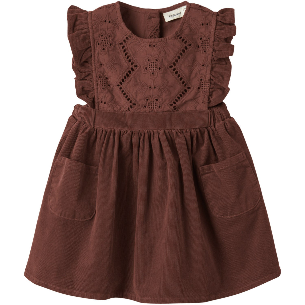 Lil'Atelier Mahogany Nmfonellas Cord Klänning 1146-Hc Lil