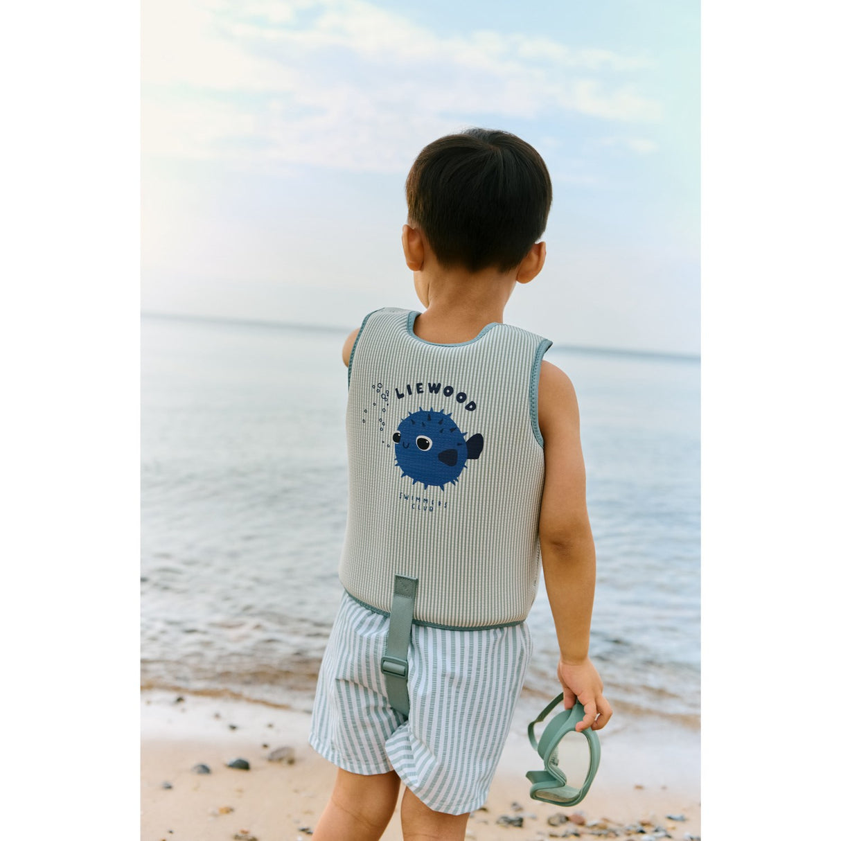LIEWOOD Stripe Peppermint / Crisp White Duke Stripe Board Shorts