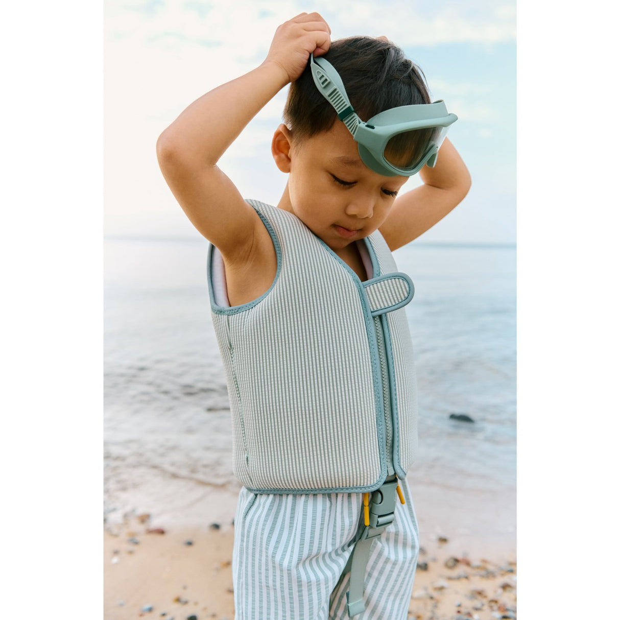 LIEWOOD Stripe Peppermint / Crisp White Duke Stripe Board Shorts