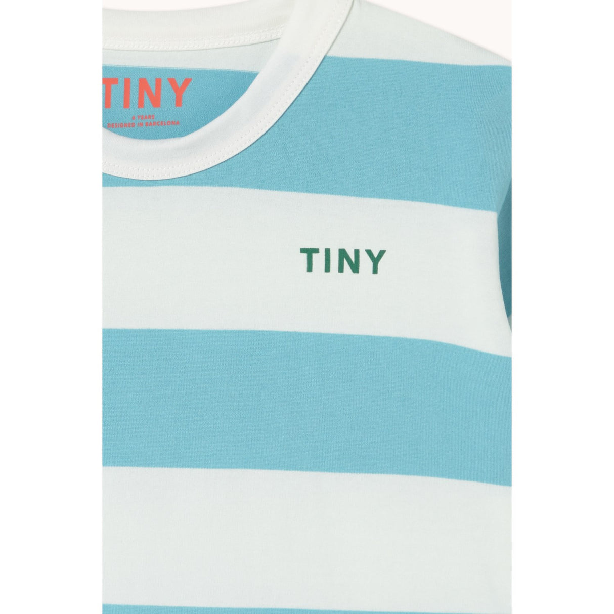 TinyCottons Light Cyan Stripes Stickad T-Shirt
